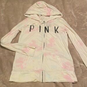 PINK Victoria’s Secret zip
Up hoodie. Tie dye size small